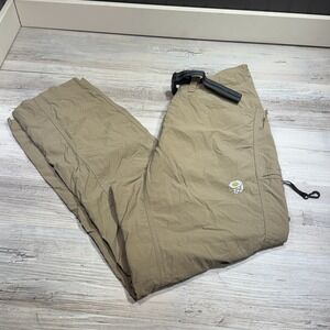 Mountain Hardwear Pants Men Sz M 31x30 Beige Nylon Hiking Adjustable Waist Belt